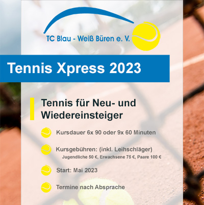 Tennis xPress 2023 – Jetzt anmelden